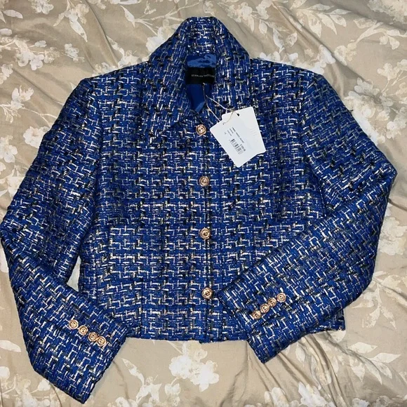 Scanlan Theodore Tinsel Tweed Jacket Size 10 NWT